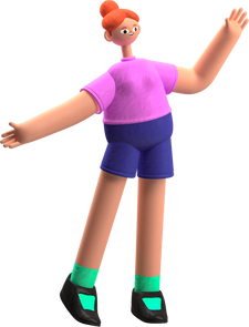 3D Teacher And Student High School Girl Presenting