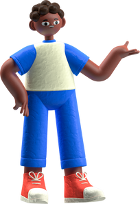 3D Teacher And Student Grade School Boy Presenting